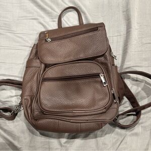 Roma Brown Concealed Carry Backpack